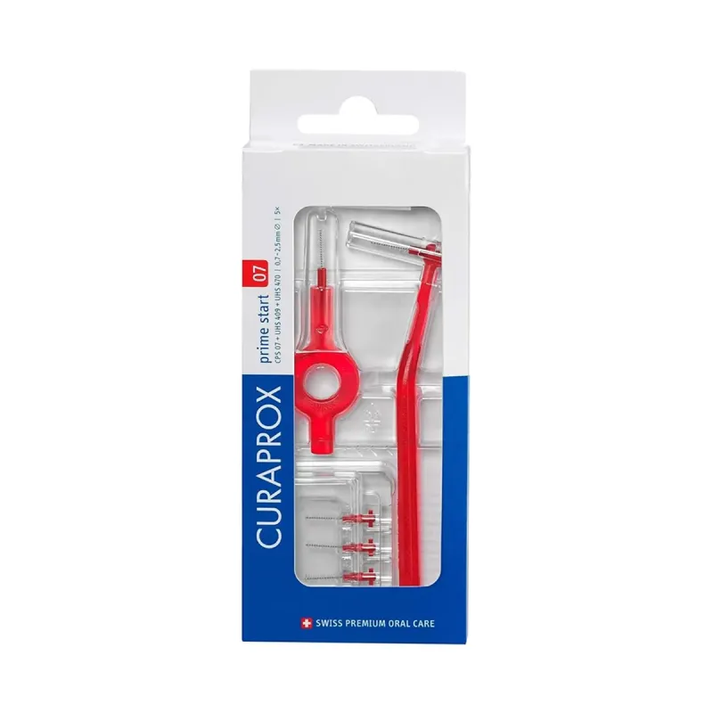 Curaprox CPS Inicial 0,07 mm Rojo 5 uds | Farmacia Barata