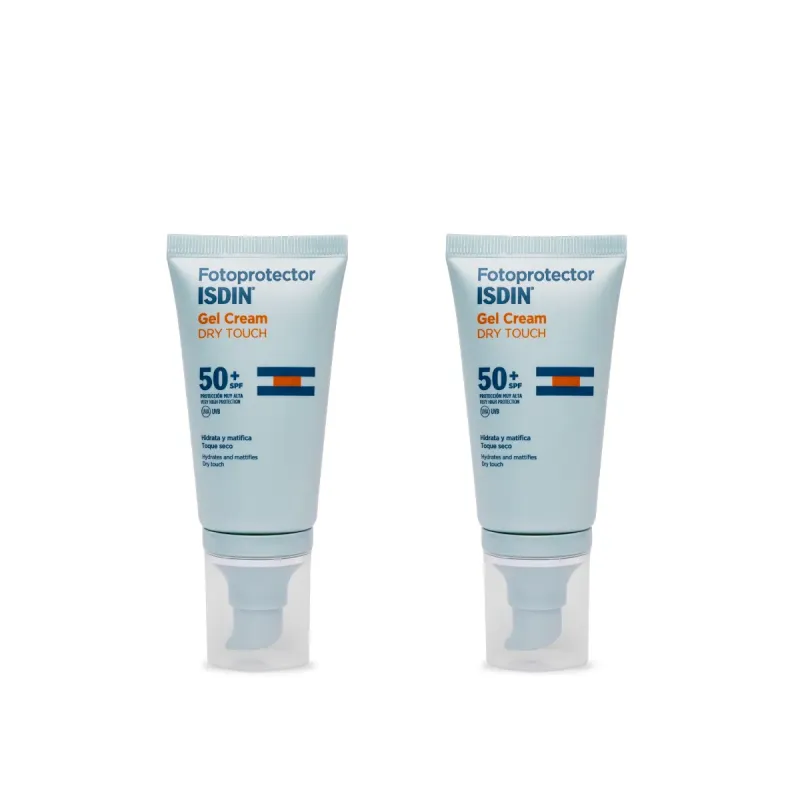Isdin Fotoprotector Gel-Cream Dry Touch SPF50 Duplo 2x50 ml | Farmacia Barata Isdin Fotoprotector Gel-Cream Dry Touch SPF50 Duplo 2x50 ml | Farmacia Barata