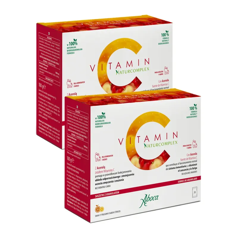 Aboca Vitamin C Naturcomplex Pack 2x20 sobres | Farmacia Barata Aboca Vitamin C Naturcomplex Pack 2x20 sobres | Farmacia Barata