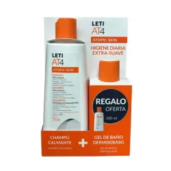 Leti AT4 Champú 250 ml + Regalo Gel de Baño Dermograso 100 ml