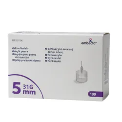 Aguja BD Plumas (31G) 0,25 X 5MM S/LAT 100 uds