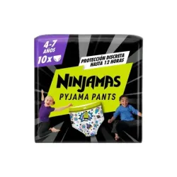 Dodot Ninjamas Carry Pack Cohete Talla 4 a 7 años, 10 unidades