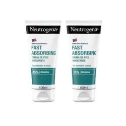 Neutrogena Fórmula Noruega Pies Crema Absorción Inmediata Duplo, 2x100 ml