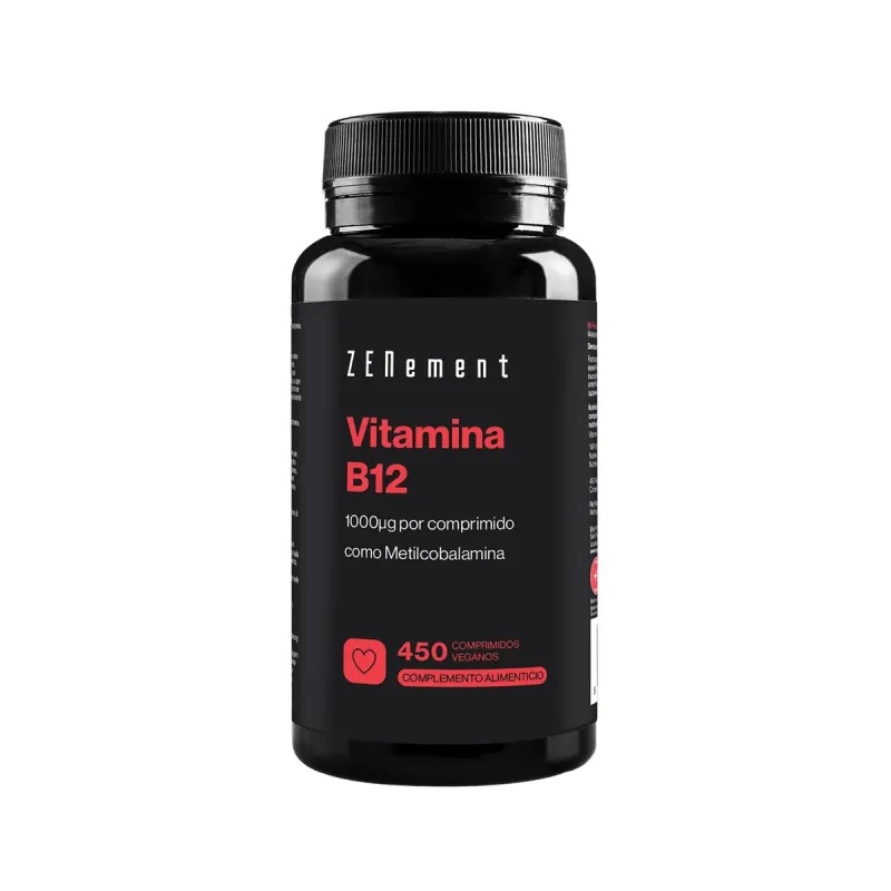 Zenement Vitamina B12 (Metilcobalamina) 1000 mcg, 450 comprimidos veganos | Farmacia Barata
