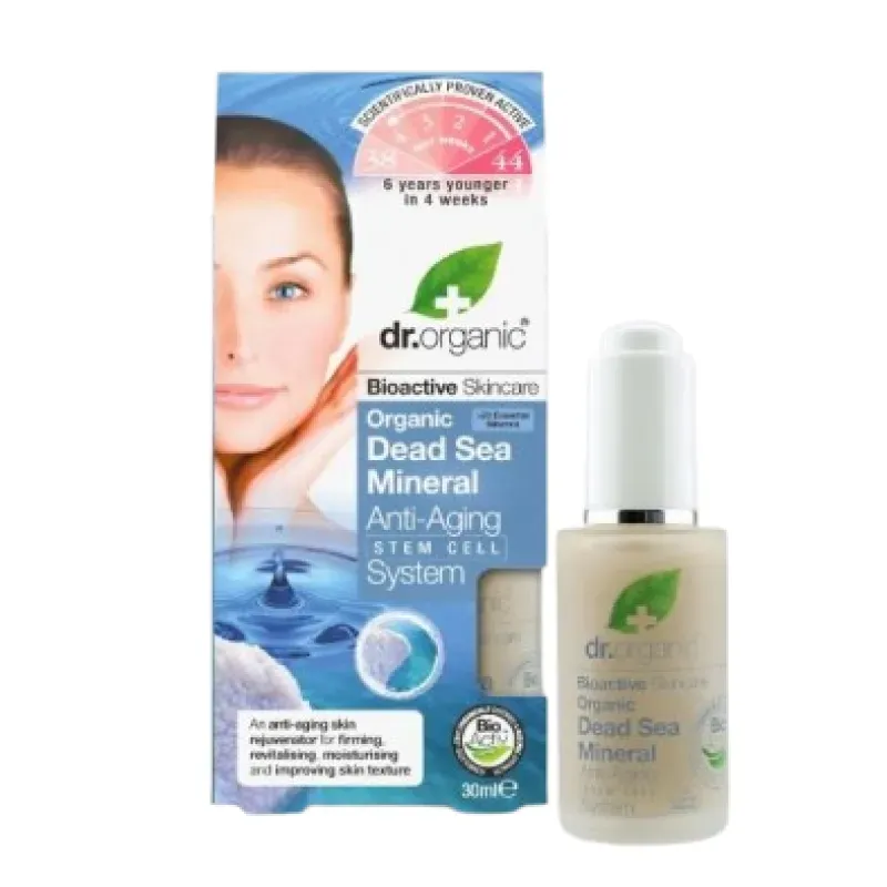 Dr Organic Sist Antiedad células madre minerales mar Muerto, 30ml | Farmacia Barata Dr Organic Sist Antiedad células madre minerales mar Muerto, 30ml | Farmacia Barata
