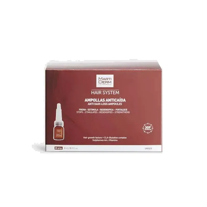 Martiderm Hair System ampollas anticaída, 28 viales| Farmacia Barata