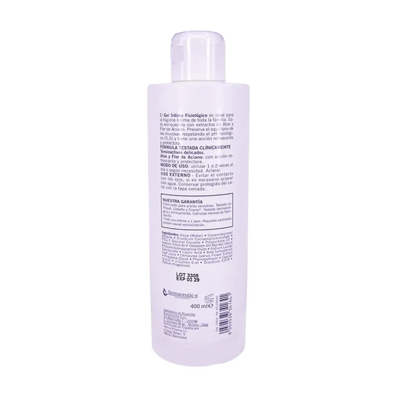 Axovital Gel Íntimo Fisiológico pH 5.5 400 ml | Farmacia Barata Axovital Gel Íntimo Fisiológico pH 5.5 400 ml | Farmacia Barata