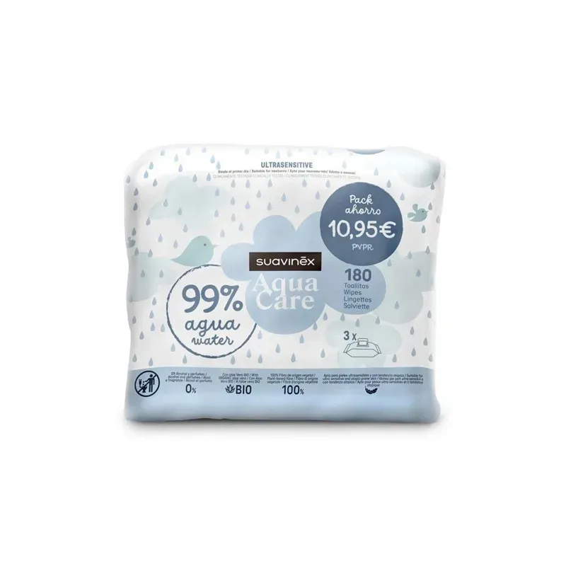 Suavinex Toallitas Aqua Ultrasensitive Triplo | Farmacia Barata Suavinex Toallitas Aqua Ultrasensitive Triplo | Farmacia Barata