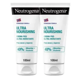 Neutrogena Fórmula Noruega Crema Ultra-Hidratante Pies Secos Duplo, 2x100 ml