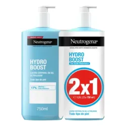 Neutrogena Hydro Boost Loción Corporal en Gel Ultraligera Duplo, 2x750 ml