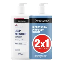 Neutrogena Hidratación Profunda Loción Hipoalergénica Duplo, 2x750 ml