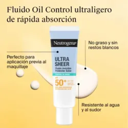 Neutrogena Sun Fluido Control de Grasa SPF50 | Farmacia Barata