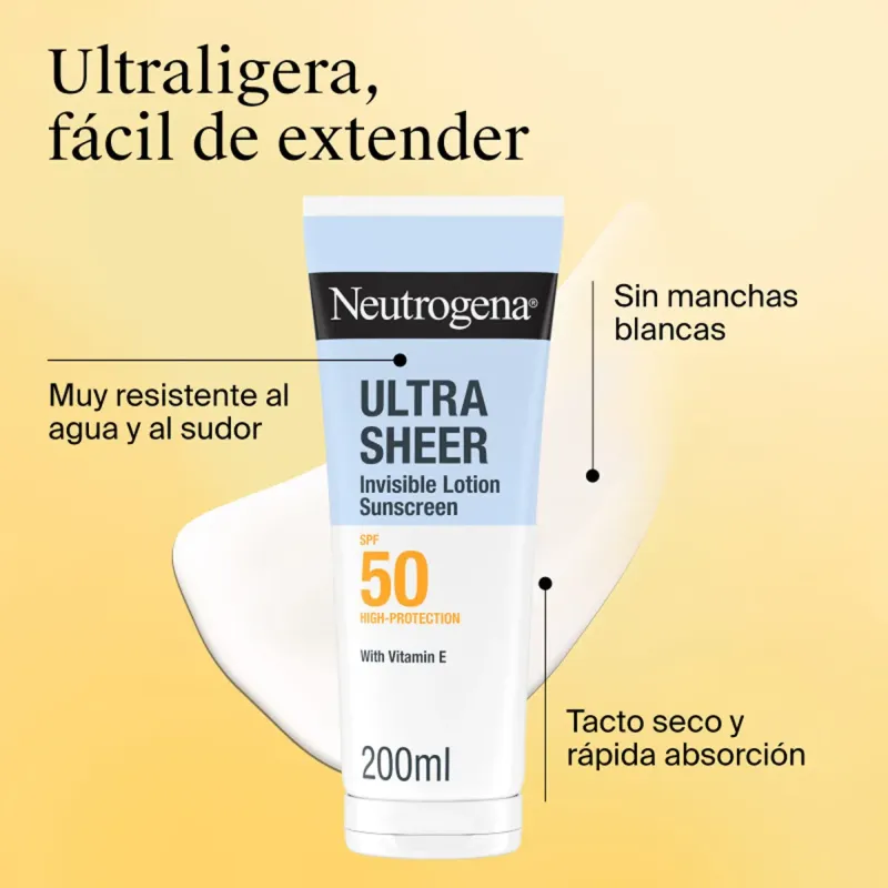 Neutrogena Sun Loción Hidratante SPF50 200 ml | Farmacia Barata Neutrogena Sun Loción Hidratante SPF50 200 ml | Farmacia Barata
