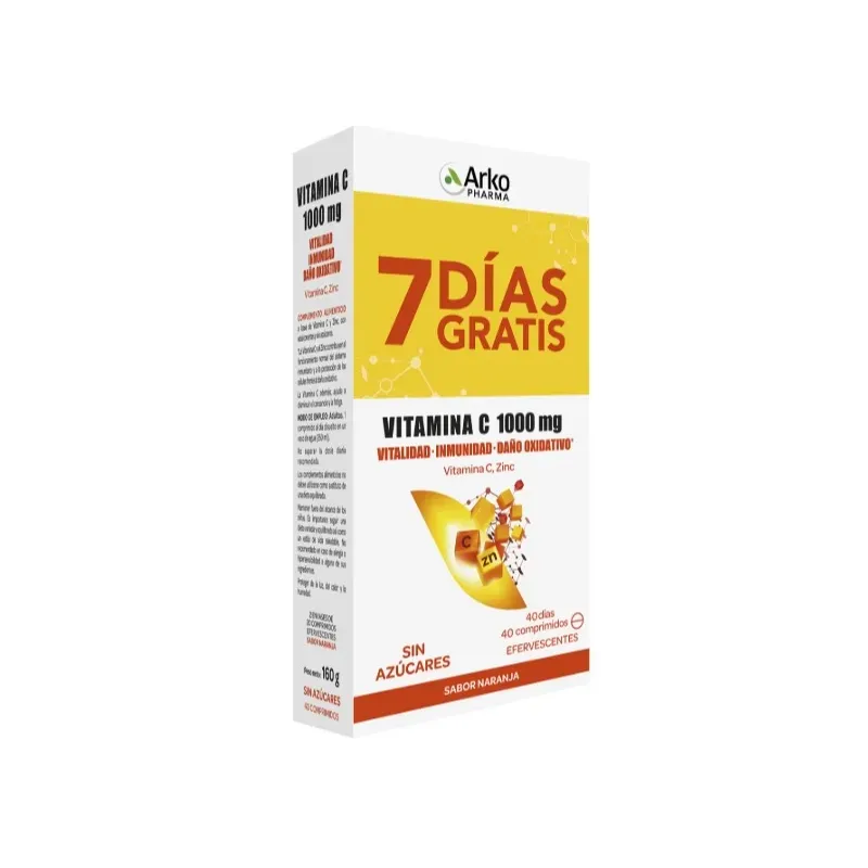 Arkopharma Vitamina C 1000 mg, 40 comprimidos efervescentes Arkopharma Vitamina C 1000 mg, 40 comprimidos efervescentes