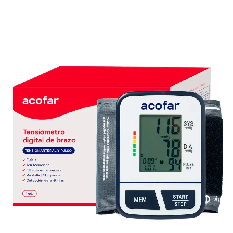 Acofar Tensiómetro Digital de Brazo Automático | Farmacia Barata Acofar Tensiómetro Digital de Brazo Automático | Farmacia Barata