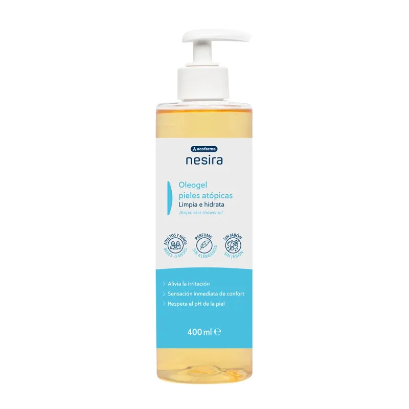 Acofar Nesira Oleogel Piel Atópica sin Jabón 400 ml | Farmacia Barata Acofar Nesira Oleogel Piel Atópica sin Jabón 400 ml | Farmacia Barata
