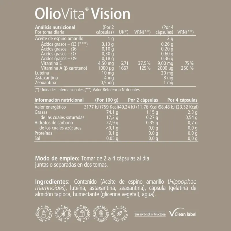 Vitae Oliovita Visión 60 cápsulas | Farmacia Barata Vitae Oliovita Visión 60 cápsulas | Farmacia Barata