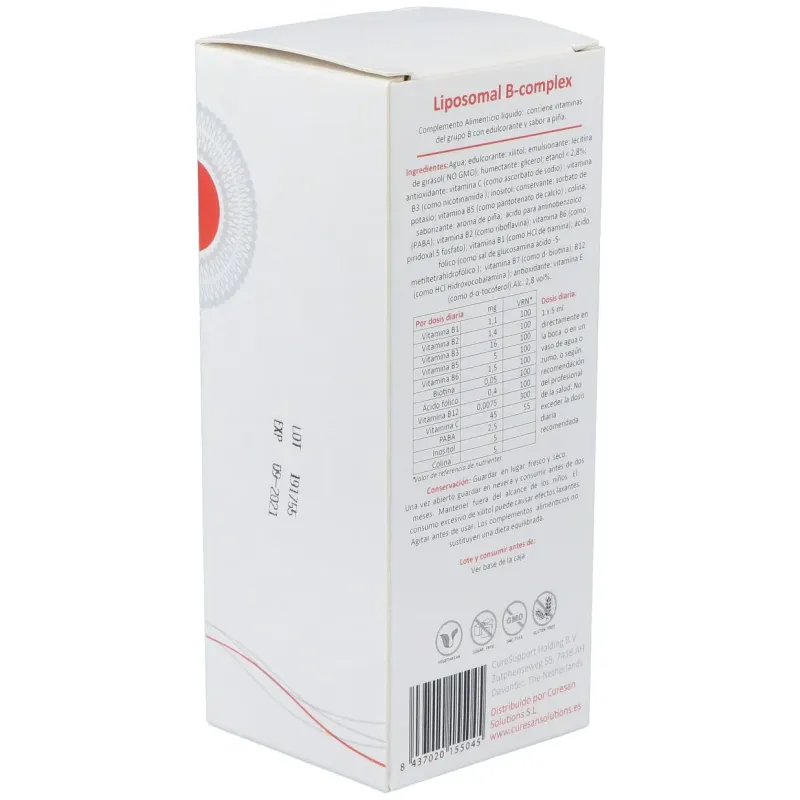 Curesupport liposomal b complex 150ml | Farmacia Barata Curesupport liposomal b complex 150ml | Farmacia Barata
