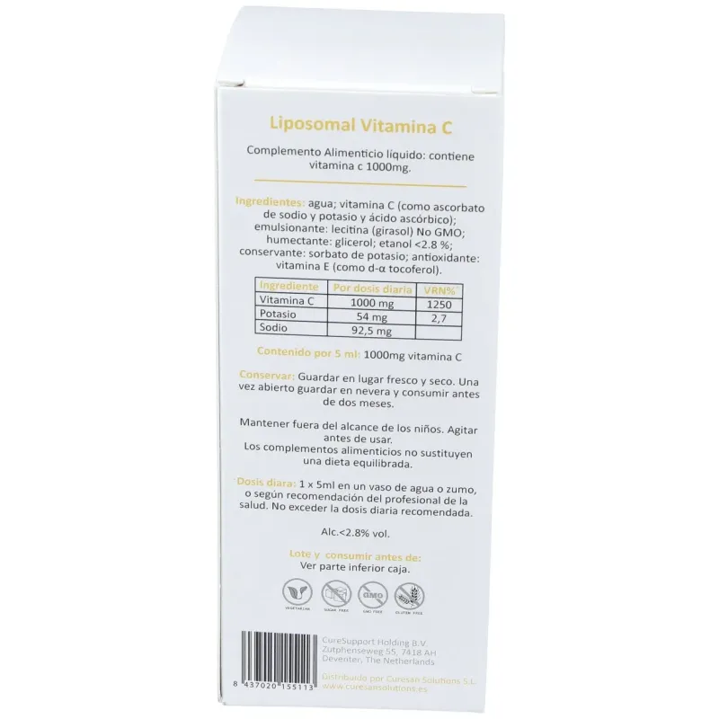 Liposomal vitamina c 250ml. | Farmacia Barata
