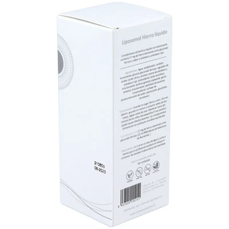 Curesupport liposomal hierro 60ml | Farmacia Barata