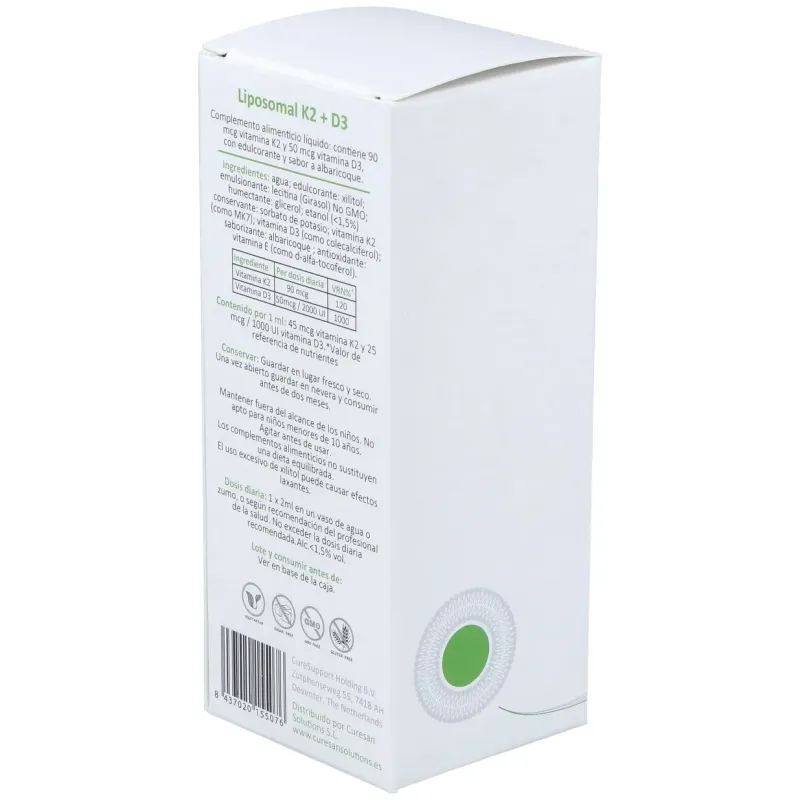 Curesupport liposomal k2+d3 60ml | Farmacia Barata