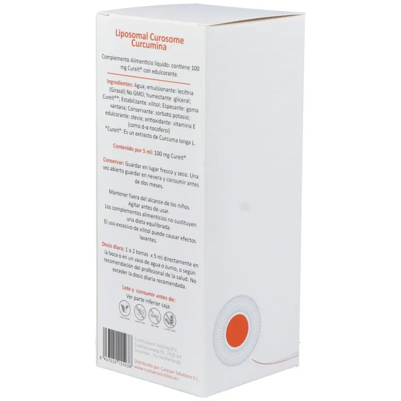 Curesupport liposomal curosome cureit curcumin 250ml | Farmacia Barata