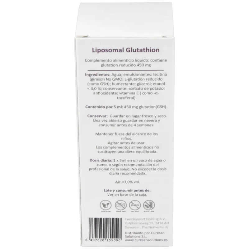 Curesupport liposomal glutation 100ml | Farmacia Barata