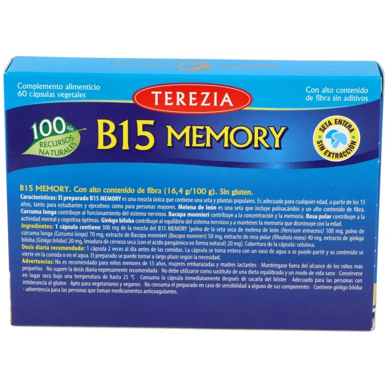 Terezia b15 memory 60caps | Farmacia Barata Terezia b15 memory 60caps | Farmacia Barata
