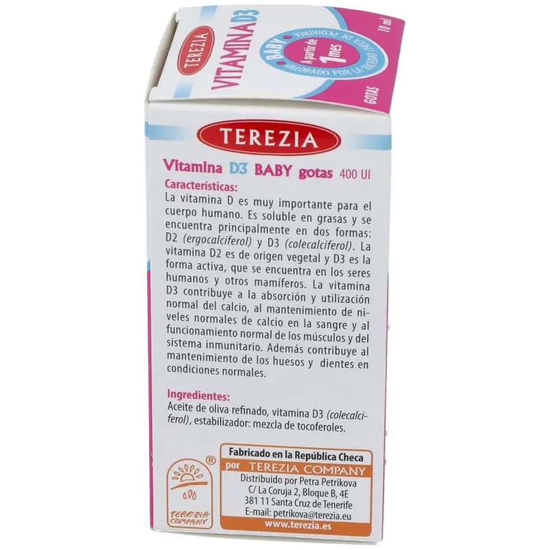 Terezia vitamina d3 gotas 10ml | Farmacia Barata
