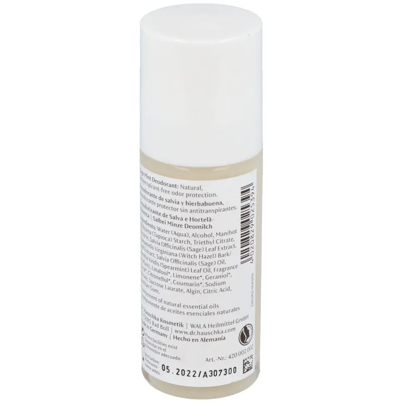 Dr. hauschka desodorante roll-on salvia y hierbabuena 50ml | Farmacia Barata