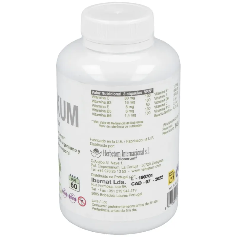 Herbetom aminikum 180 cápsulas | Farmacia Barata