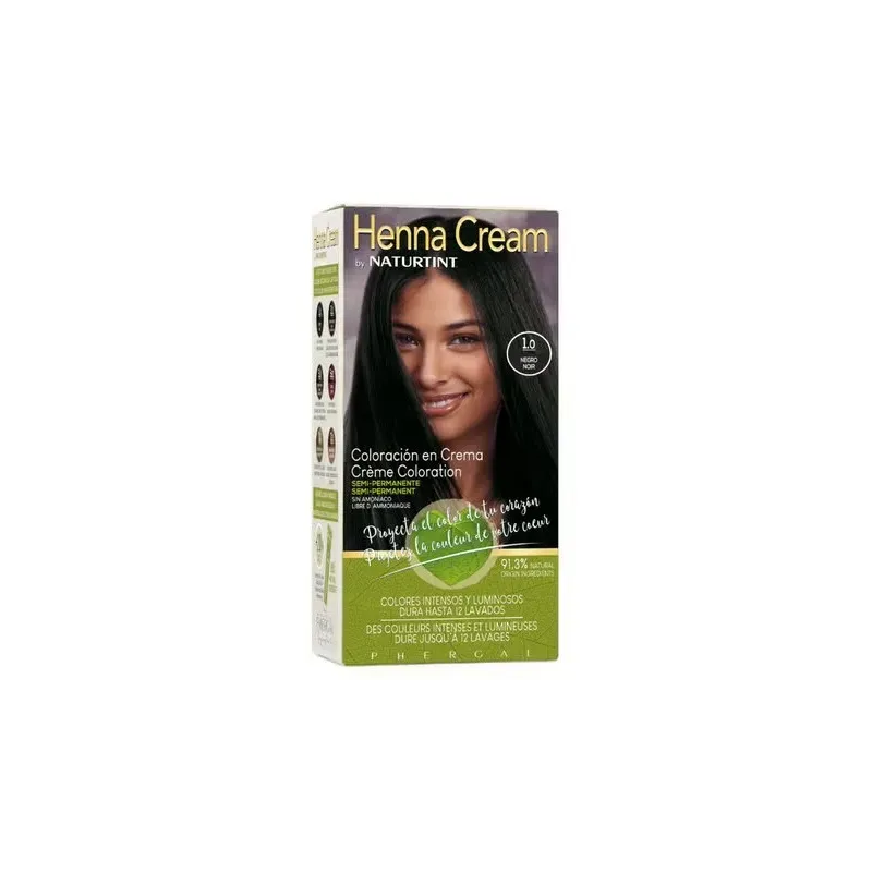 Naturtint henna cream 1.0 negro 110ml | Farmacia Barata