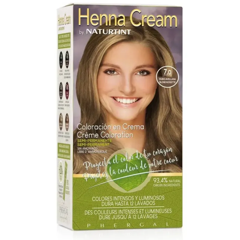 Naturtint henna cream 7.0 rubio avellana 110ml | Farmacia Barata