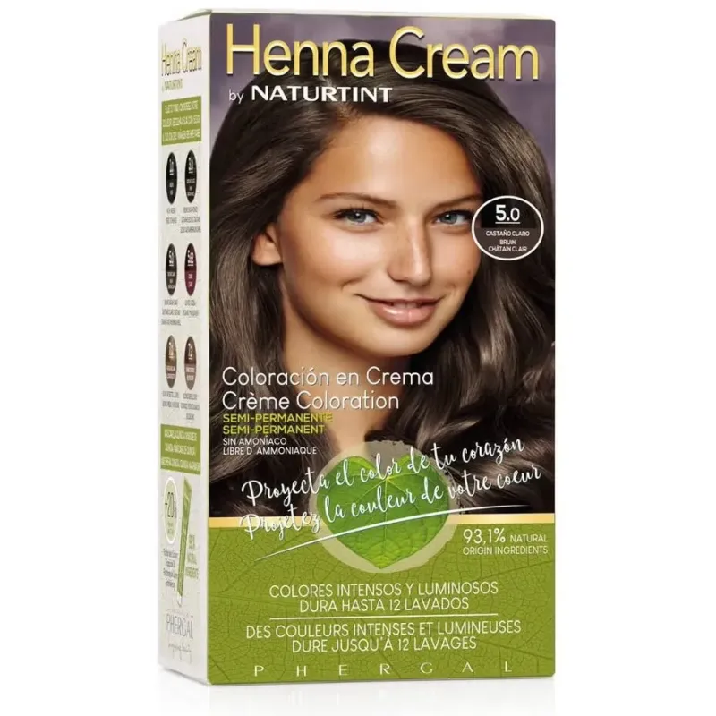 Naturtint henna cream 5.0 castaño claro 110ml | Farmacia Barata