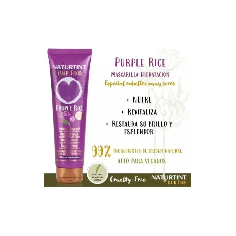Naturtint hair food mascarilla purple rice 150ml. | Farmacia Barata Naturtint hair food mascarilla purple rice 150ml. | Farmacia Barata