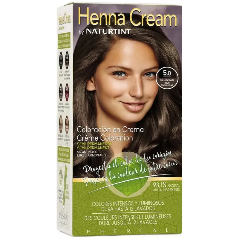 Naturtint henna cream 5.0 castaño claro 110ml | Farmacia Barata