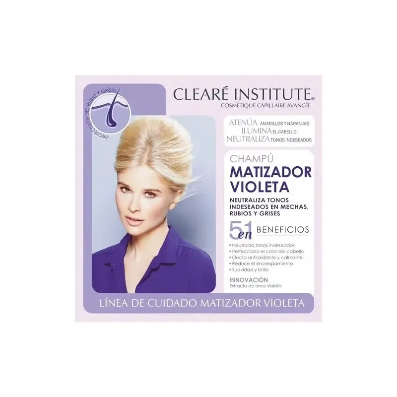 Clearé institute champú matizador violeta 400ml | Farmacia Barata Clearé institute champú matizador violeta 400ml | Farmacia Barata