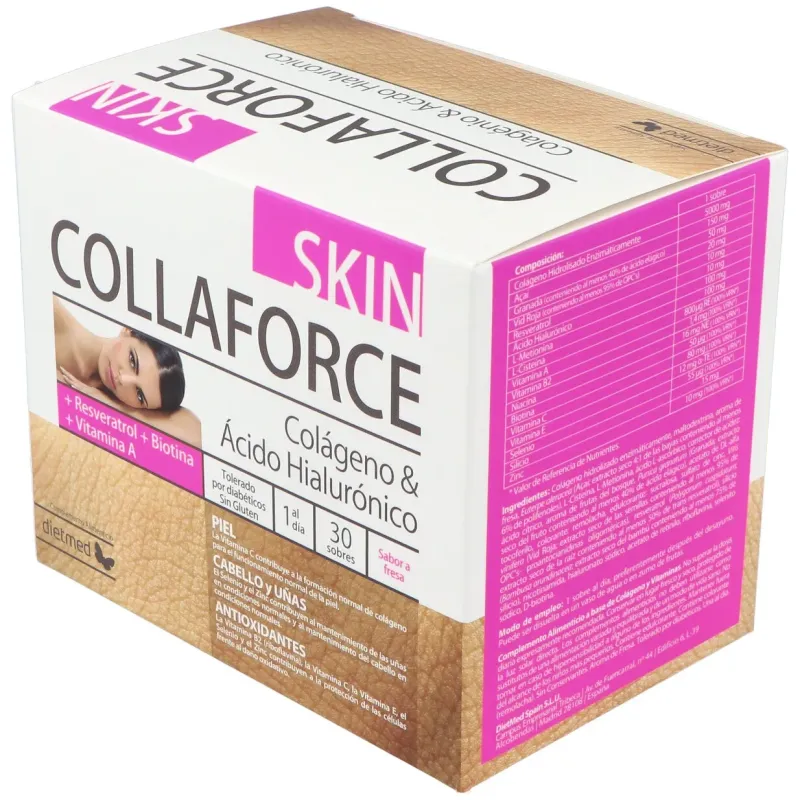 Dietmed collaforce skin colágeno y ácido hialurónico 30sobres | Farmacia Barata Dietmed collaforce skin colágeno y ácido hialurónico 30sobres | Farmacia Barata