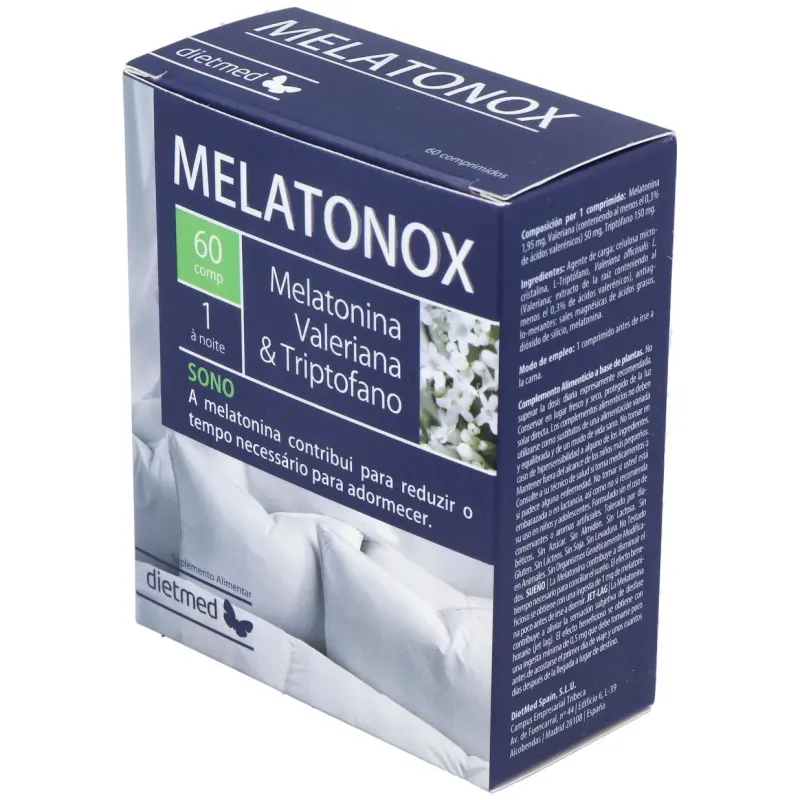 Dietmed melatonox melatonina valeriana y triptofano 60comp | Farmacia Barata