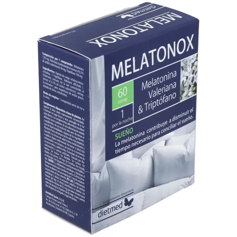 Dietmed melatonox melatonina valeriana y triptofano 60comp | Farmacia Barata