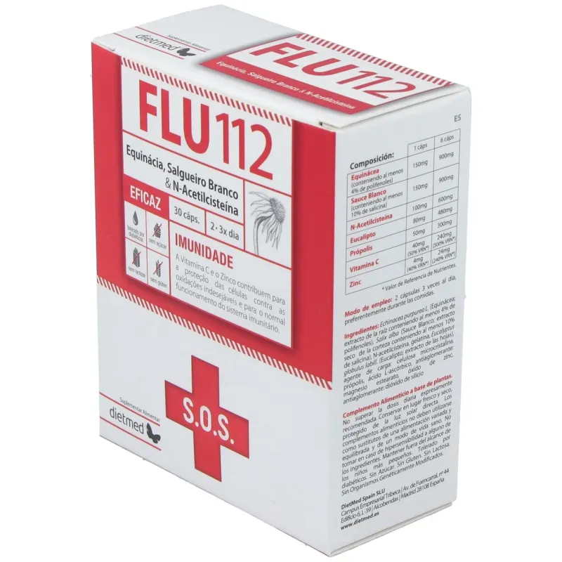 Dietmed flu 112 inmunidad sos 30caps | Farmacia Barata