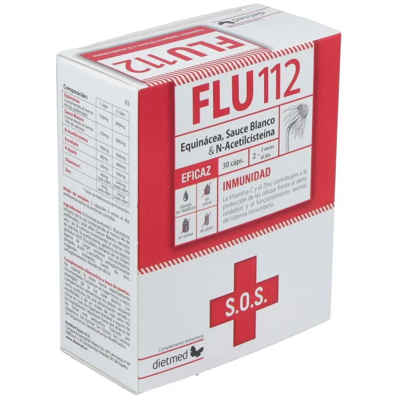Dietmed flu 112 inmunidad sos 30caps | Farmacia Barata