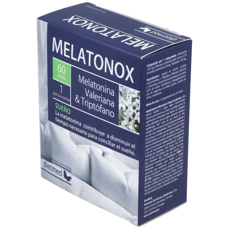 Dietmed melatonox melatonina valeriana y triptofano 60comp | Farmacia Barata
