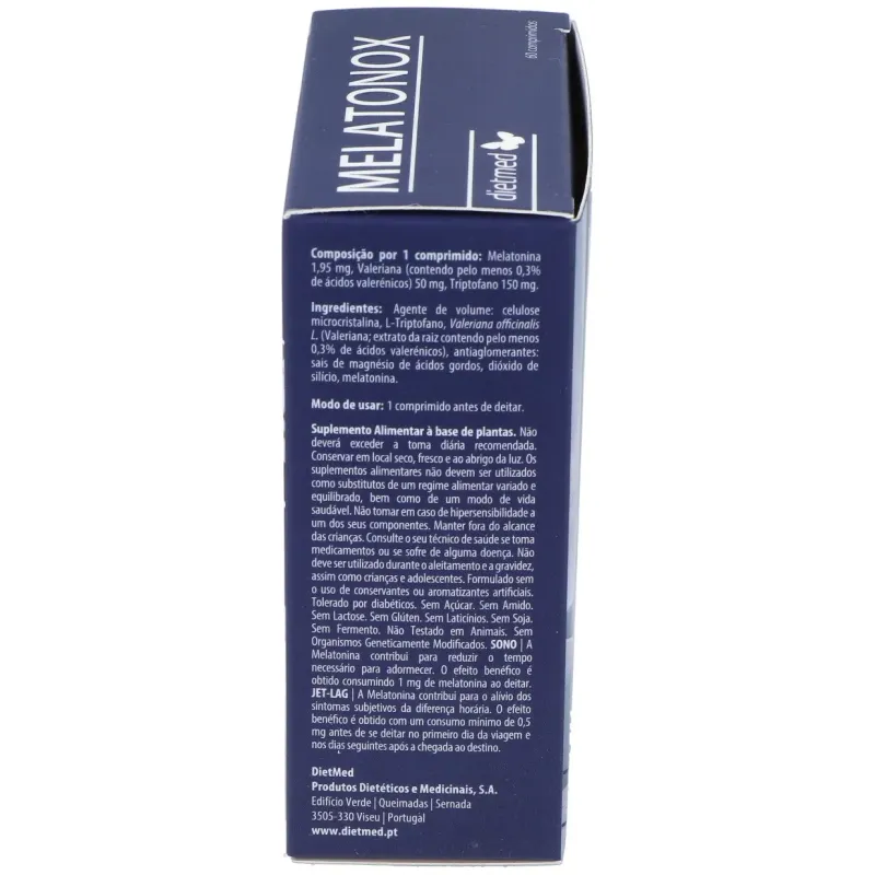 Dietmed melatonox melatonina valeriana y triptofano 60comp | Farmacia Barata