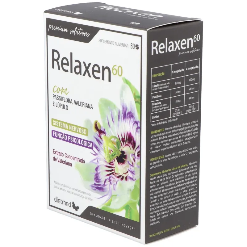 Dietmad relaxen pasiflora valeriana 60comp | Farmacia Barata