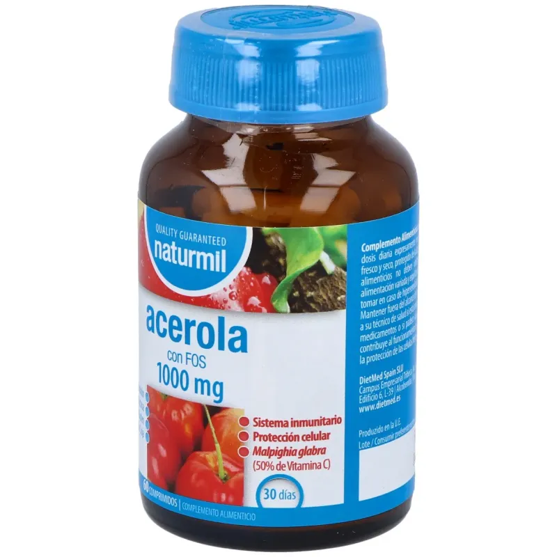 Naturmil acerola 1000 mg 60 comprimidos | Farmacia Barata