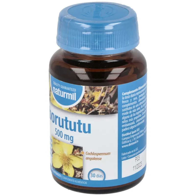 Naturmil borututu 500 mg 90 comprimidos | Farmacia Barata