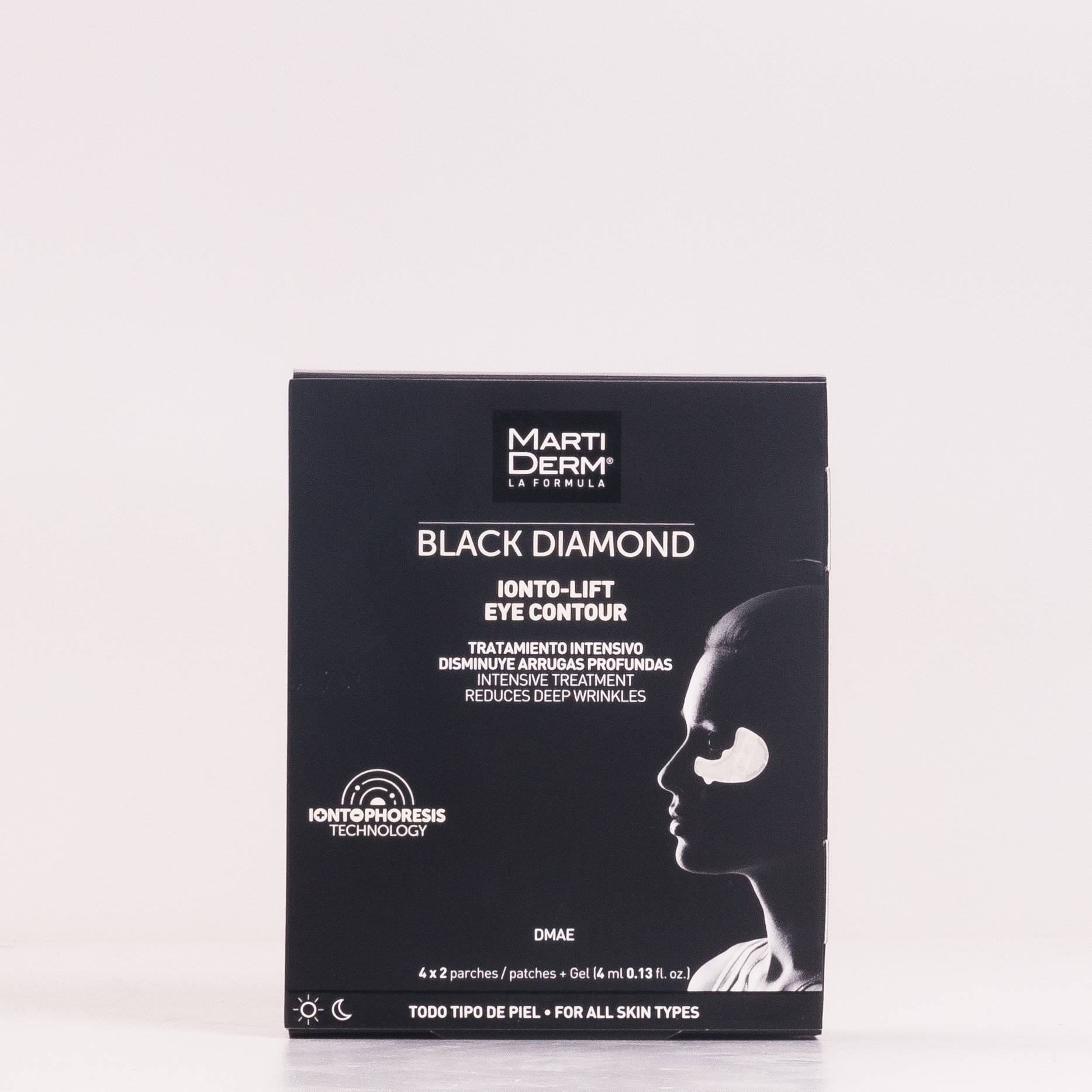 Martiderm Black Diamond Ionto-Lift Contorno de Ojos, 4x2 parches + 4ml Gel.