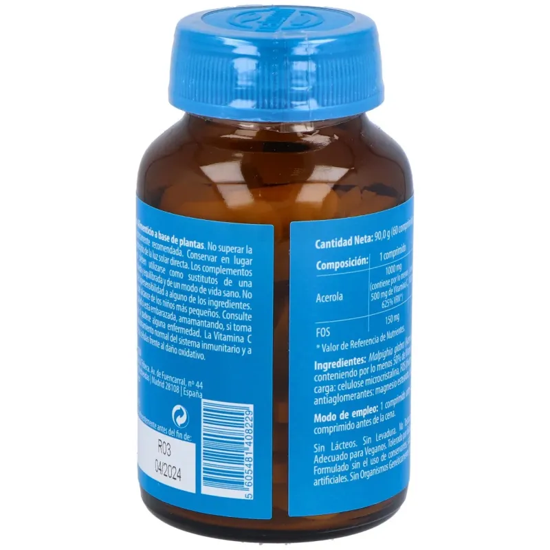 Naturmil acerola 1000 mg 60 comprimidos | Farmacia Barata