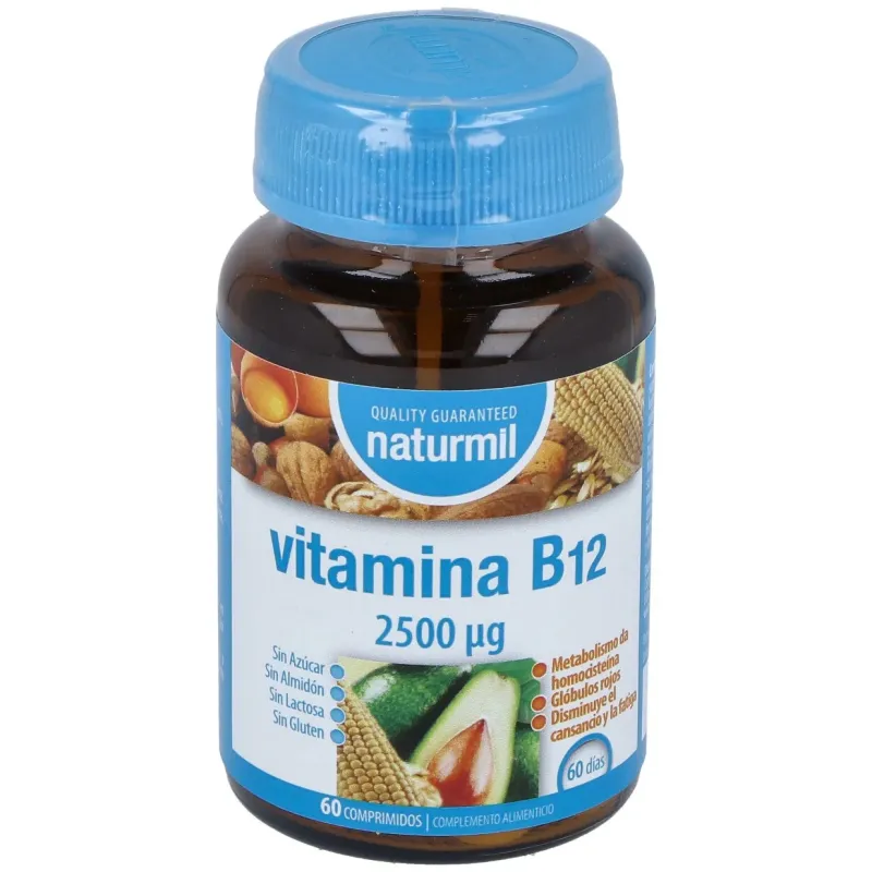 Naturmil vitamina b12 2500ug 60 comprimidos | Farmacia Barata